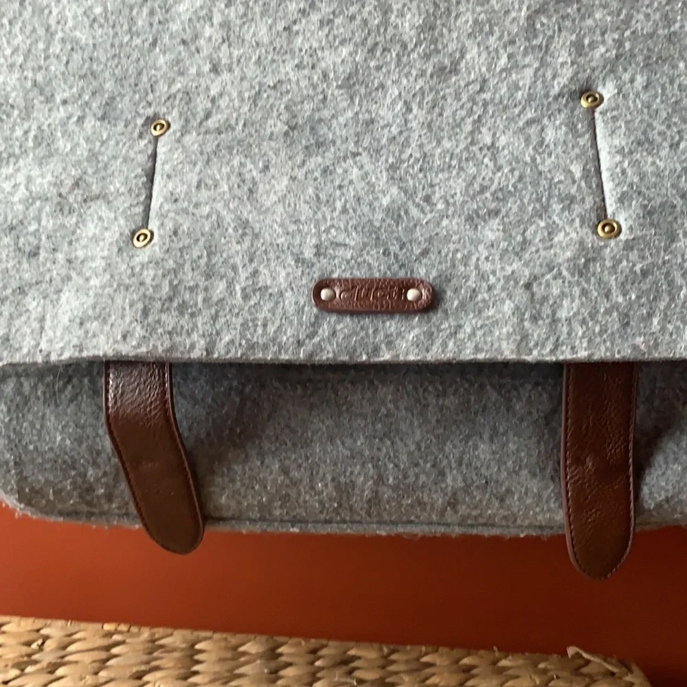 Ducti felted fabric Messenger bag / CARRYING CASE / computer bag with strap